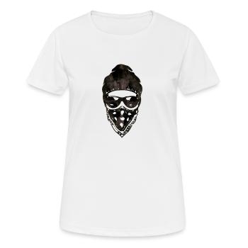 gangster bandana - Frauen T-Shirt atmungsaktiv - Weiß - Vorne - AI Model Female 172 dark (172cm)