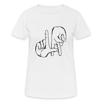 los_angeles_handzeichen - Women's Breathable T-Shirt - white - Front - AI Model Female 172 dark (172cm)