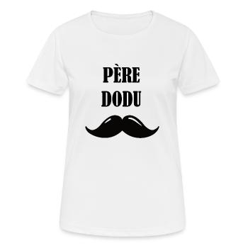 Père dodu idée cadeau papa citations humour - T-shirt respirant Femme - blanc - Devant - AI Model Female 172 dark (172cm)