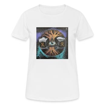Tree of life - Baum des Lebens - Frauen T-Shirt atmungsaktiv - Weiß - Vorne - AI Model Female 172 dark (172cm)
