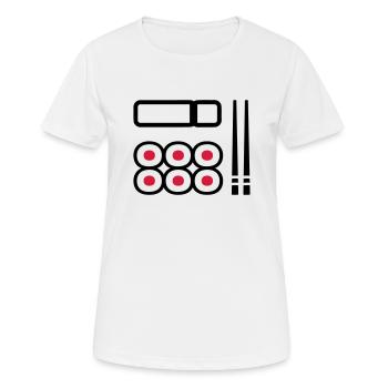 Sushi - Frauen T-Shirt atmungsaktiv - Weiß - Vorne - AI Model Female 172 dark (172cm)