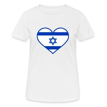 Israel - Frauen T-Shirt atmungsaktiv - Weiß - Vorne - AI Model Female 172 dark (172cm)