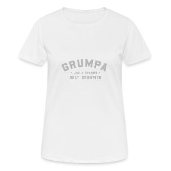 Grumpa - Frauen T-Shirt atmungsaktiv - Weiß - Vorne - AI Model Female 172 dark (172cm)