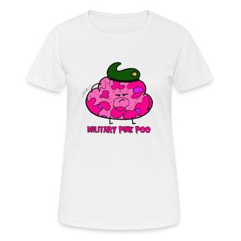 Militär rosa Kot - Frauen T-Shirt atmungsaktiv - Weiß - Vorne - AI Model Female 172 dark (172cm)