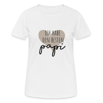 ich habe den besten Papi - Frauen T-Shirt atmungsaktiv - Weiß - Vorne - AI Model Female 172 dark (172cm)