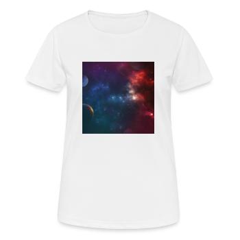 Space pattern - Women's Breathable T-Shirt - white - Front - AI Model Female 172 dark (172cm)