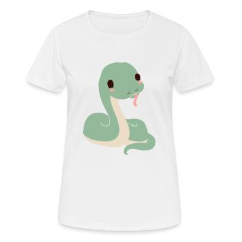 Serpent doux - T-shirt respirant Femme - blanc - Devant - AI Model Female 172 dark (172cm)