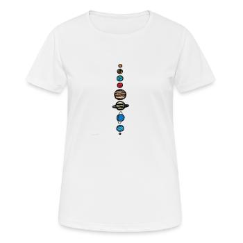 planètes - T-shirt respirant Femme - blanc - Devant - AI Model Female 172 dark (172cm)