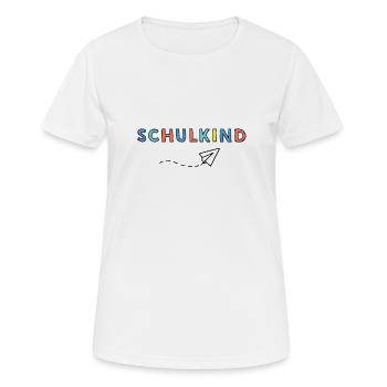 Schulkind - Frauen T-Shirt atmungsaktiv - Weiß - Vorne - AI Model Female 172 dark (172cm)