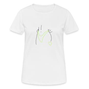 corps femme - T-shirt respirant Femme - blanc - Devant - AI Model Female 172 dark (172cm)