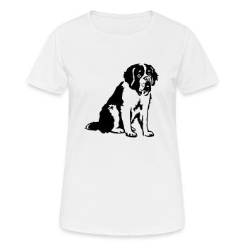 Saint-Bernard - T-shirt respirant Femme - blanc - Devant - AI Model Female 172 dark (172cm)