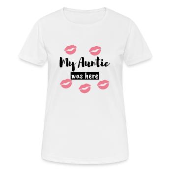 My Auntie was here - Frauen T-Shirt atmungsaktiv - Weiß - Vorne - AI Model Female 172 dark (172cm)