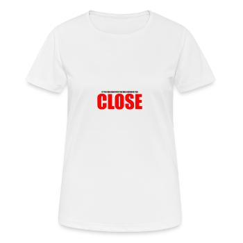 lustige Gesichtsmaske lustige Mundmasken - Frauen T-Shirt atmungsaktiv - Weiß - Vorne - AI Model Female 172 dark (172cm)