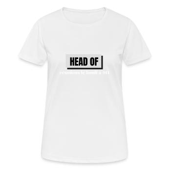 Head of réunions le lundi à 9 heures - T-shirt respirant Femme - blanc - Devant - AI Model Female 172 dark (172cm)
