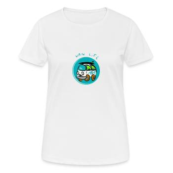Van life - T-shirt respirant Femme - blanc - Devant - AI Model Female 172 dark (172cm)
