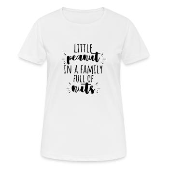 LITTLE PEANUT - Frauen T-Shirt atmungsaktiv - Weiß - Vorne - AI Model Female 172 dark (172cm)