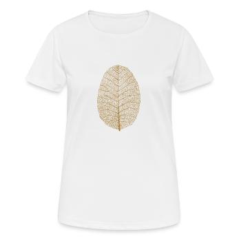 golden leaf - Women's Breathable T-Shirt - white - Front - AI Model Female 172 dark (172cm)