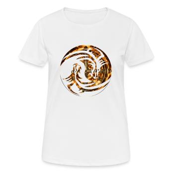 copie d'horloge de dragon - T-shirt respirant Femme - blanc - Devant - AI Model Female 172 dark (172cm)