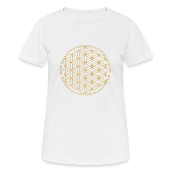 fleur de vie - T-shirt respirant Femme - blanc - Devant - AI Model Female 172 dark (172cm)