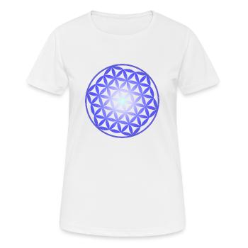 fleur de vie - T-shirt respirant Femme - blanc - Devant - AI Model Female 172 dark (172cm)
