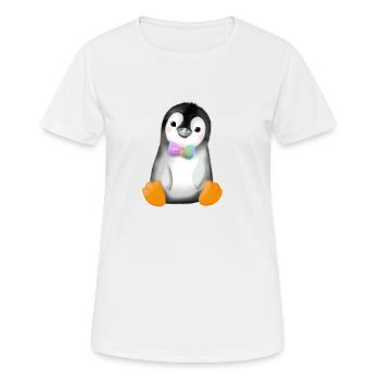 Masque de pingouin - T-shirt respirant Femme - blanc - Devant - AI Model Female 172 dark (172cm)