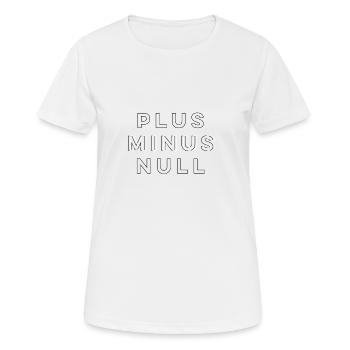 Plus moins zéro 2,0 - T-shirt respirant Femme - blanc - Devant - AI Model Female 172 dark (172cm)