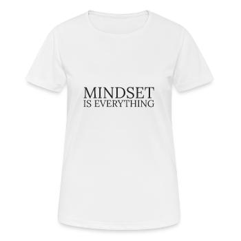 Mindset is everything - T-shirt respirant Femme - blanc - Devant - AI Model Female 172 dark (172cm)