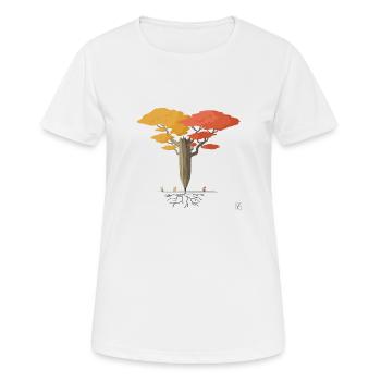 Tree of writing - Women's Breathable T-Shirt - white - Front - AI Model Female 172 dark (172cm)