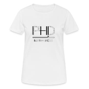 PHD IN BEARBEITUNG - Frauen T-Shirt atmungsaktiv - Weiß - Vorne - AI Model Female 172 dark (172cm)