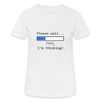 Witziger Spruch - Frauen T-Shirt atmungsaktiv - Weiß - Vorne - AI Model Female 172 dark (172cm)