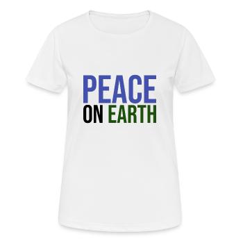 Frieden auf der Welt - Frauen T-Shirt atmungsaktiv - Weiß - Vorne - AI Model Female 172 dark (172cm)
