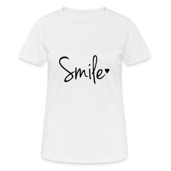 Sourire - T-shirt respirant Femme - blanc - Devant - AI Model Female 172 dark (172cm)