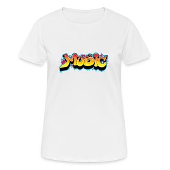 MUSIC - Women's Breathable T-Shirt - white - Front - AI Model Female 172 dark (172cm)