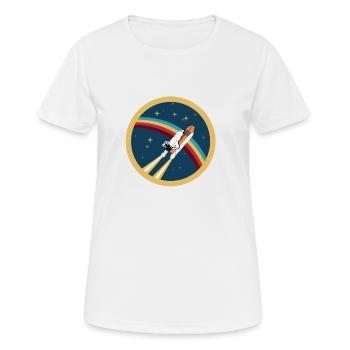 Chemise fantaisie: navette spatiale, USA, NASA - T-shirt respirant Femme - blanc - Devant - AI Model Female 172 dark (172cm)