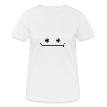 visage de monstre doux - T-shirt respirant Femme - blanc - Devant - AI Model Female 172 dark (172cm)