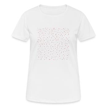 Netter winziger Herz-Muster-Druck-Hintergrund vorhanden - Frauen T-Shirt atmungsaktiv - Weiß - Vorne - AI Model Female 172 dark (172cm)