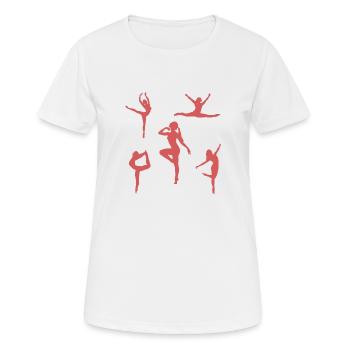 Queens of Dance Pink - Frauen T-Shirt atmungsaktiv - Weiß - Vorne - AI Model Female 172 dark (172cm)