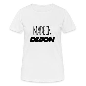 Dijon Made in typique humour - T-shirt respirant Femme - blanc - Devant - AI Model Female 172 dark (172cm)