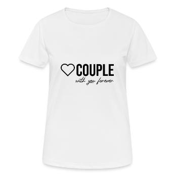 couple avec toi pour toujours - T-shirt respirant Femme - blanc - Devant - AI Model Female 172 dark (172cm)