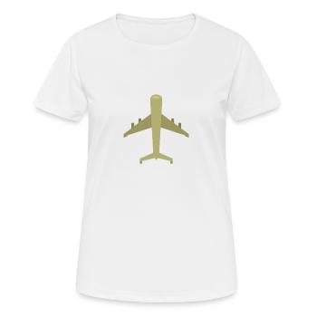 avion - T-shirt respirant Femme - blanc - Devant - AI Model Female 172 dark (172cm)