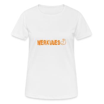 Merkules - T-shirt respirant Femme - blanc - Devant - AI Model Female 172 dark (172cm)
