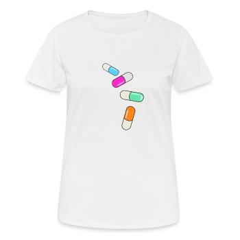 pills variant - Frauen T-Shirt atmungsaktiv - Weiß - Vorne - AI Model Female 172 dark (172cm)