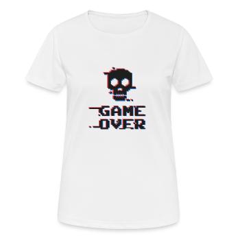 Game Over Gamer Computer Games Video Games PC - Women's Breathable T-Shirt - white - Front - AI Model Female 172 dark (172cm)