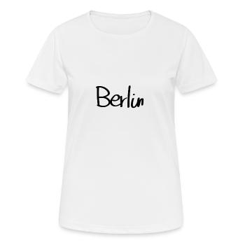 Berlin - Frauen T-Shirt atmungsaktiv - Weiß - Vorne - AI Model Female 172 dark (172cm)