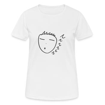 je veux dormir - T-shirt respirant Femme - blanc - Devant - AI Model Female 172 dark (172cm)