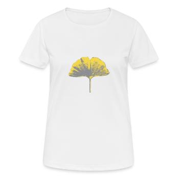 Ginko leaf - Women's Breathable T-Shirt - white - Front - AI Model Female 172 dark (172cm)