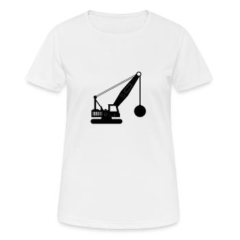 wrecking crane - Women's Breathable T-Shirt - white - Front - AI Model Female 172 dark (172cm)