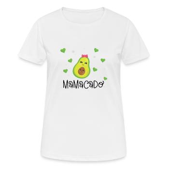 Mamacado - Frauen T-Shirt atmungsaktiv - Weiß - Vorne - AI Model Female 172 dark (172cm)