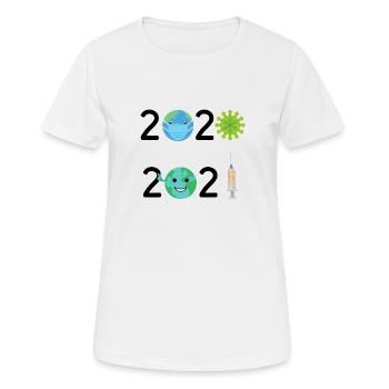 2020-2012 COVID - T-shirt respirant Femme - blanc - Devant - AI Model Female 172 dark (172cm)