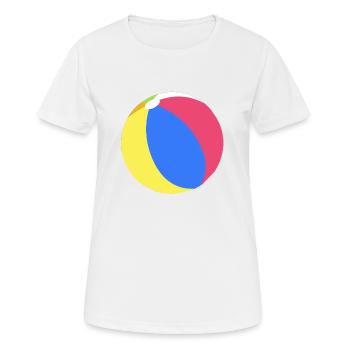 Beachball - Frauen T-Shirt atmungsaktiv - Weiß - Vorne - AI Model Female 172 dark (172cm)